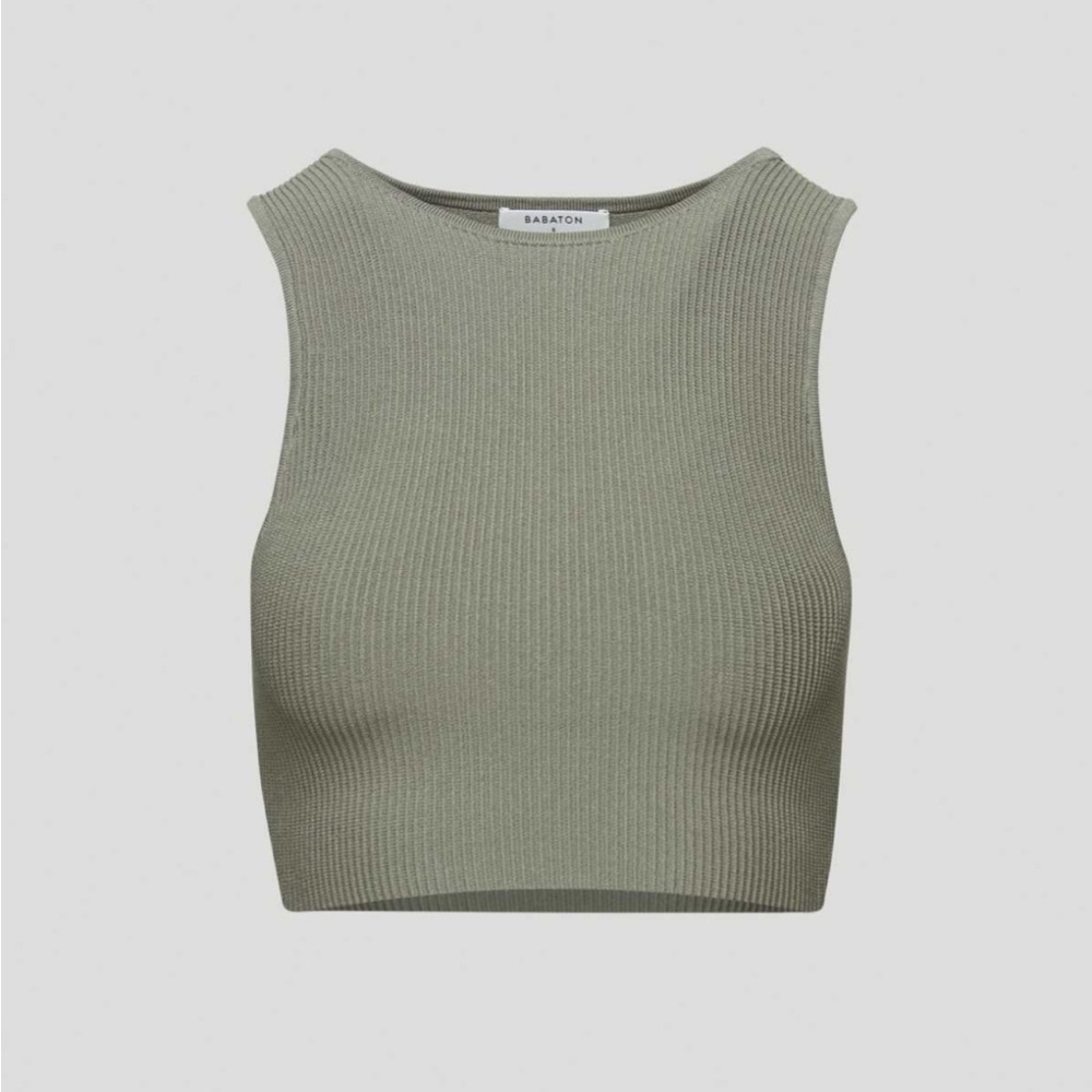 Babaton (Aritzia) Sculpt Knit Racer Cropped Tank
